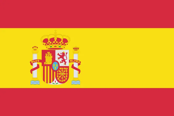 Εικονογραφημένο σχέδιο του τη σημαία της Ισπανίας — Φωτογραφία Αρχείου