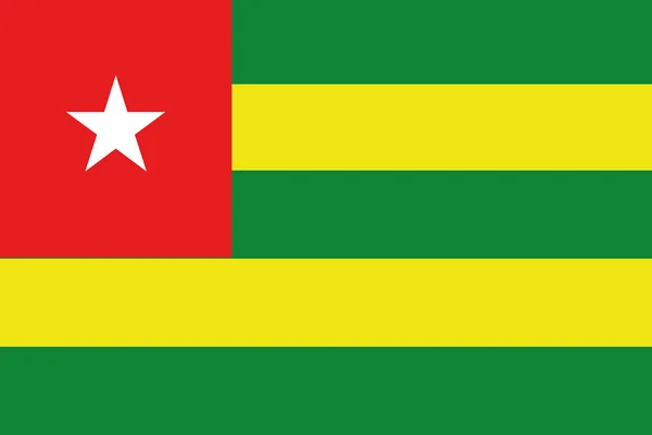 Desenho ilustrado da bandeira do Togo — Fotografia de Stock