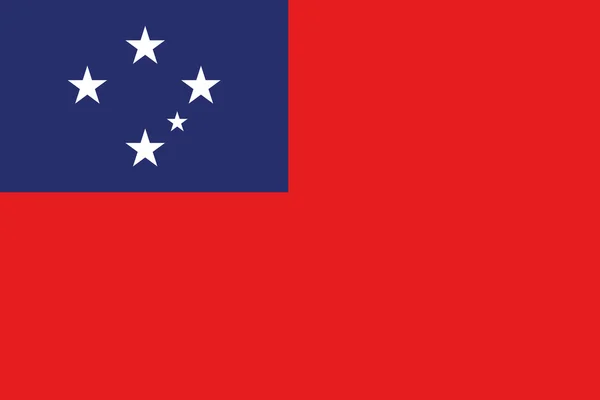 Dessin illustré du drapeau des Samoa occidentales — Photo
