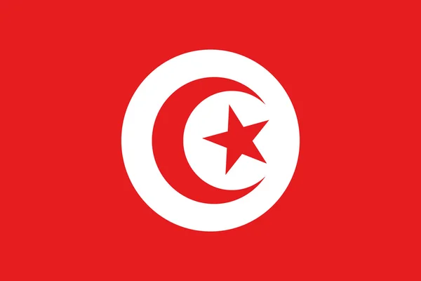 Illusztrált rajza Tunézia zászlaja — Stock Fotó