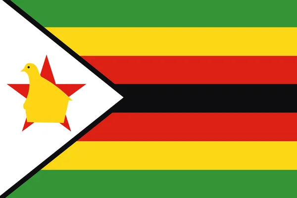 Ілюстрований креслення прапор Зімбабве — стокове фото