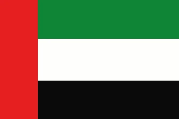 アラブ首長国連邦の旗の図解図面 — ストック写真