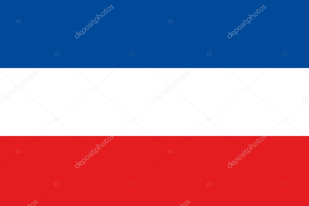 Illustrated Drawing of the flag of Yugoslavia