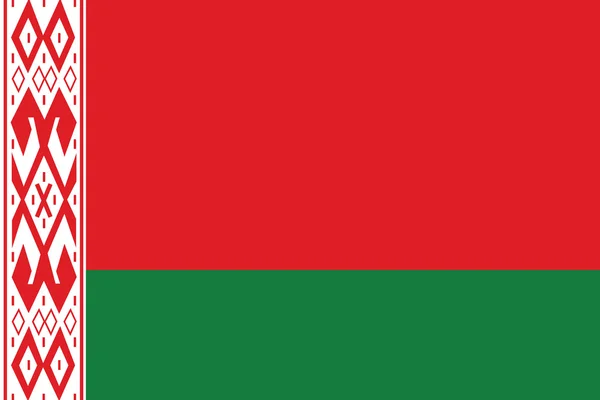 Illustrated Drawing of the flag of Belarus — Stock Photo, Image