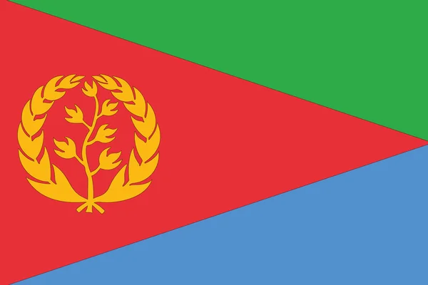 Illustrated Drawing of the flag of Eritrea — Stock Photo, Image