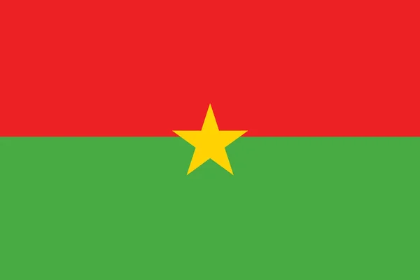 Desenho Ilustrado da Bandeira de Burkina Faso — Fotografia de Stock