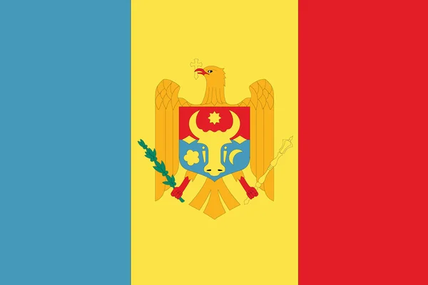 Dibujo ilustrado de la bandera de Moldova —  Fotos de Stock