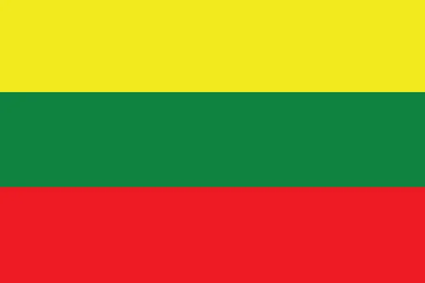 Illustrated Drawing of the flag of Lithuania — Stock Photo, Image