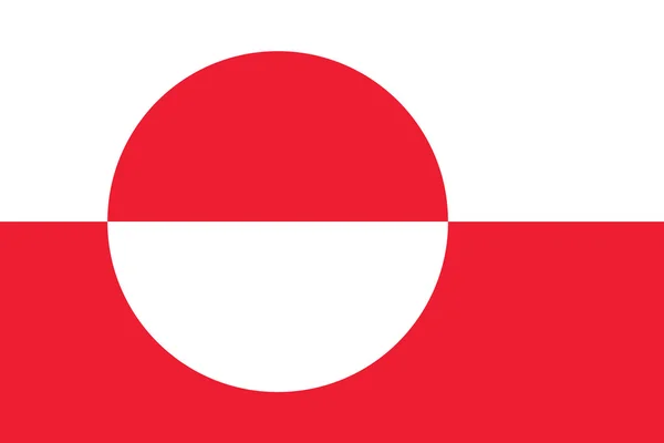 Grönland bayrağı çizim resimli — Stok fotoğraf