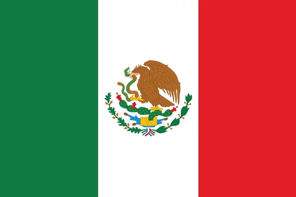 Dibujo ilustrado de la bandera de México — Foto de Stock