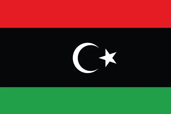 Иллюстрированное рисование флага Ливии — стоковое фото
