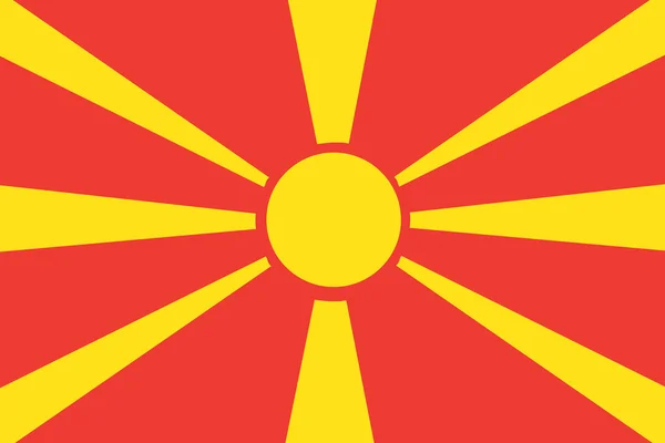 Illustrated Drawing of the flag of Macedonia — Stock Photo, Image