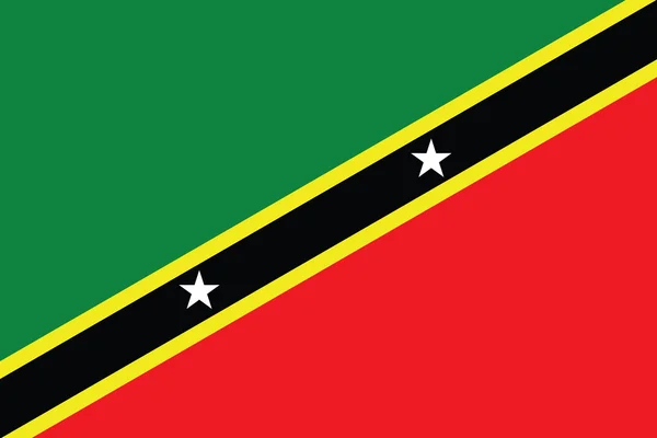 Illusztráció: Saint Kitts és Nevis zászlaja — Stock Fotó