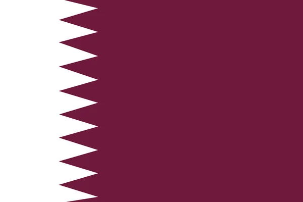 Illustrerad ritning av flaggan för qatar — Stockfoto