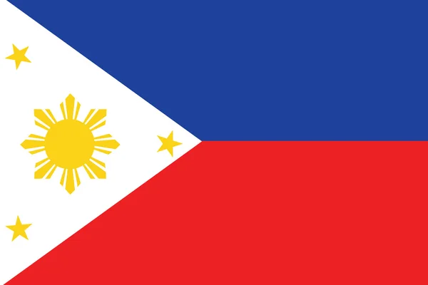 Desenho Ilustrado da Bandeira de Phillipines — Fotografia de Stock