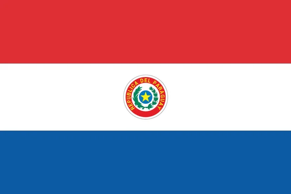 Ilustruje rysunek Flaga Paragwaju — Zdjęcie stockowe
