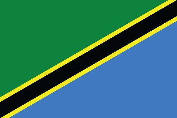 Dibujo ilustrado de la bandera de Tanzania —  Fotos de Stock