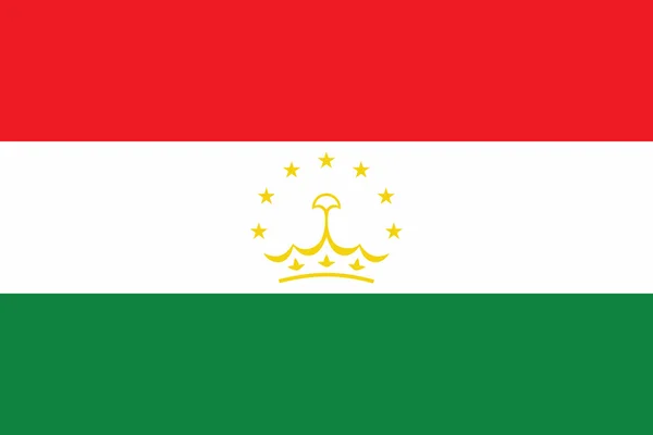 Illustrated Drawing of the flag of Tajikistan — Stock Photo, Image