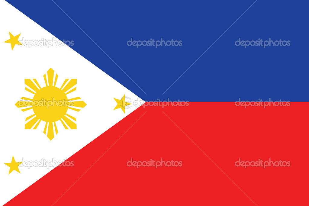 Illustrated Drawing of the flag of Phillipines