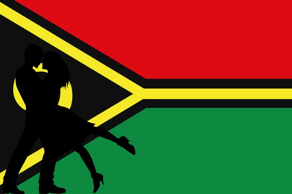 An Illustrated flag of Vanuatu — Stock Photo, Image