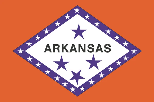 Arkansas eyaleti Amerikan bayrağı — Stok fotoğraf