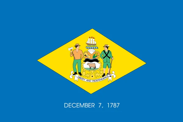 Flagge des amerikanischen Bundesstaates Delaware — Stockfoto