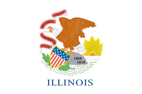 Flag of the American State of Illinois — Stock Photo, Image