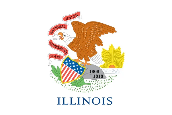 Bandera del Estado Americano de Illinois —  Fotos de Stock