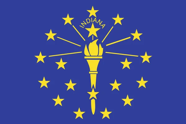 Flag of the American State of Indiana — Stock Photo, Image