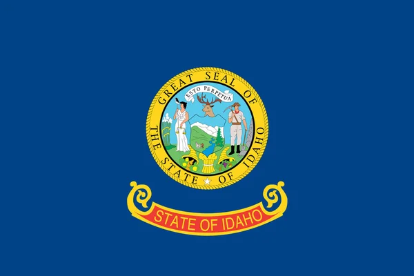 Flagge des amerikanischen Bundesstaates Idaho — Stockfoto
