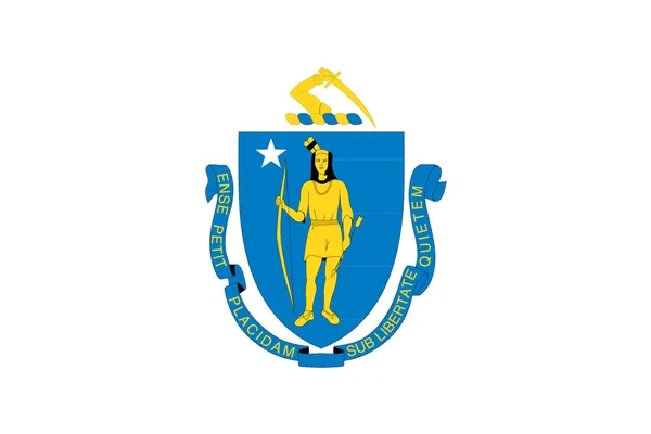 Flag of the American State of Massachusetts — Stock Photo, Image