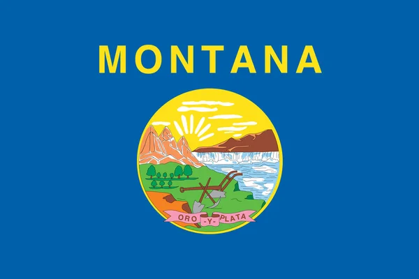 Флаг американского штата Монтана — стоковое фото
