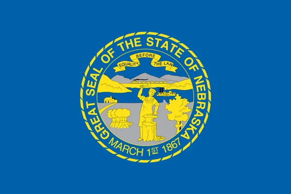 美国内布拉斯加州的旗子 — 图库照片