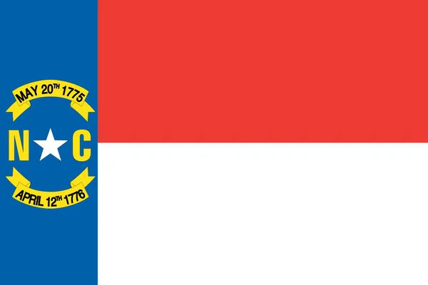 Flagge des amerikanischen Bundesstaates North Carolina — Stockfoto