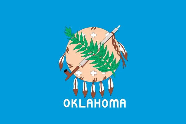 Oklahoma Amerikan Devlet bayrağı — Stok fotoğraf