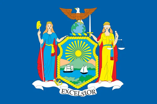 Flaga z amerykańskiego stanu Nowy Jork — Zdjęcie stockowe