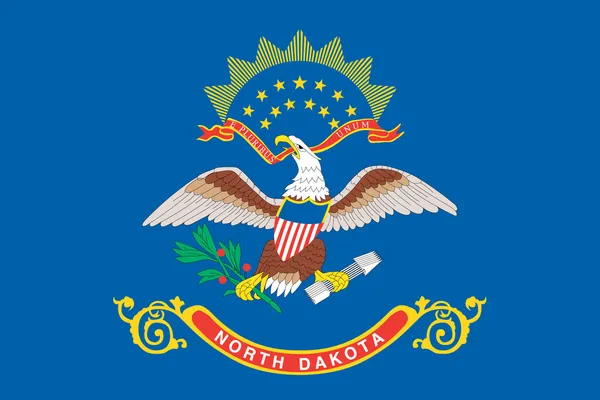 Flagge des amerikanischen Bundesstaates North Dakota — Stockfoto