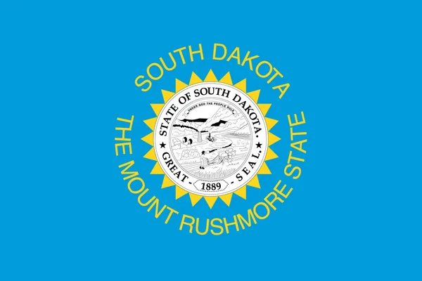 Bandeira do Estado Americano de Dakota do Sul — Fotografia de Stock
