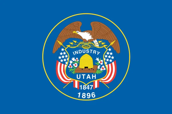 Flagge des amerikanischen Bundesstaates Utah — Stockfoto