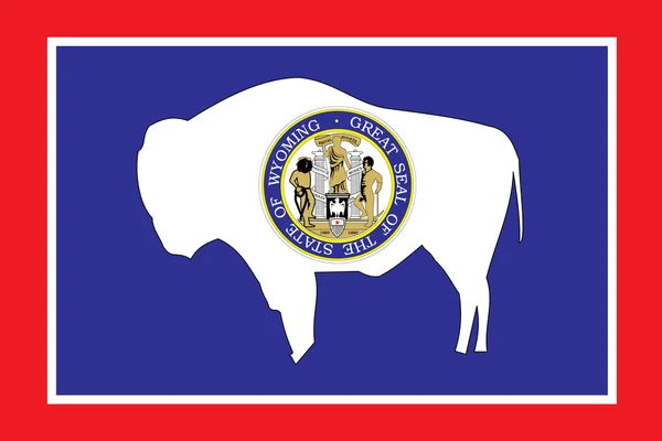Bandeira do Estado Americano de Wyoming — Fotografia de Stock