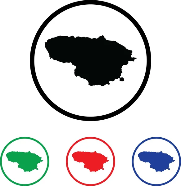 Illustrazione icona con quattro varianti di colore — Foto Stock