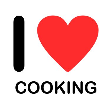 yazı tipi türü illüstrasyon - coocking seviyorum.
