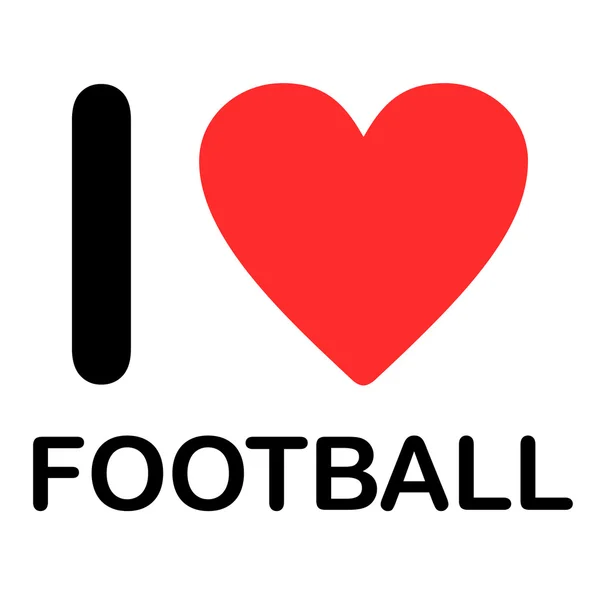 Lettertype type illustratie - ik hou van voetbal — Stockfoto