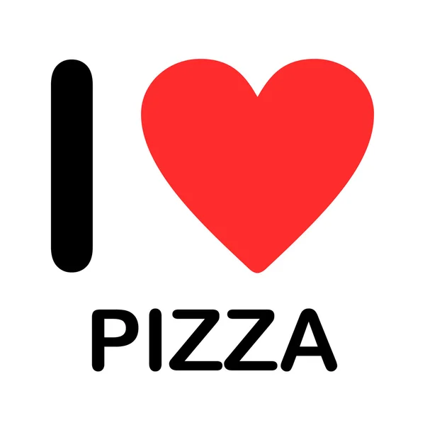 Czcionki typu ilustracja - Kocham pizzę — Zdjęcie stockowe