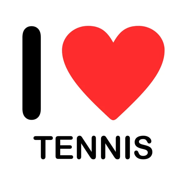 Font Type Illustration - I Love Tennis — Stock Photo, Image