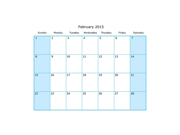 Kalendář planner 2015 — Stock fotografie