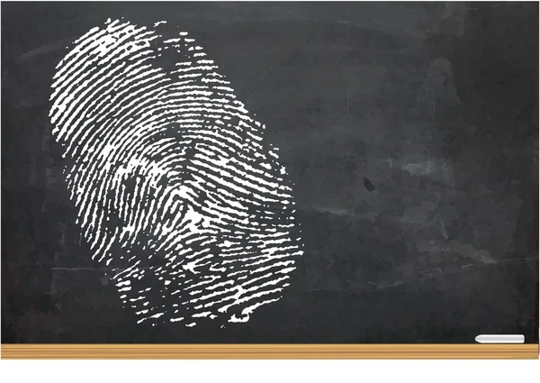 Illustration of a Thumb Print on a Chalk Board — Stock Photo, Image