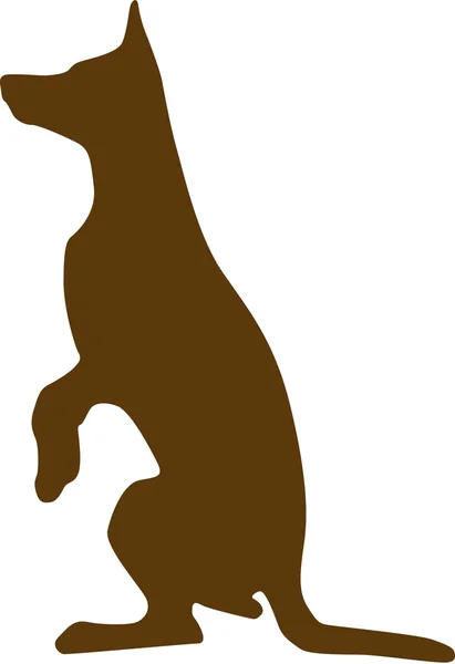 Illustration av skissade Schäfer brun silhuett isolat — Stockfoto