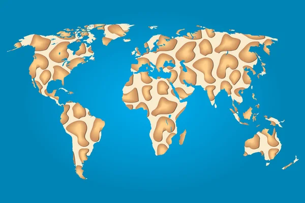 World Map with a Textured Fill — Stock Photo, Image
