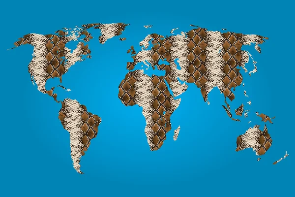Mapa světa s výplní s texturou — Stock fotografie
